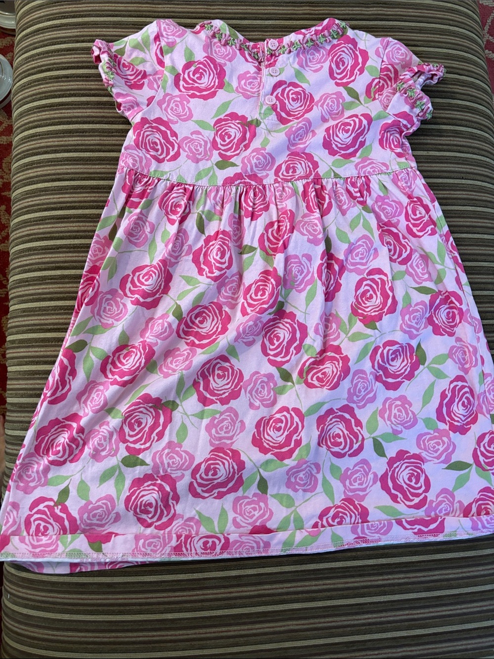 Hanna Andersson Pink Rose Ruffle Neck Dress - Picture 3 of 4